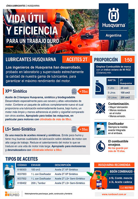 Husqvarna Aceites y lubricantes